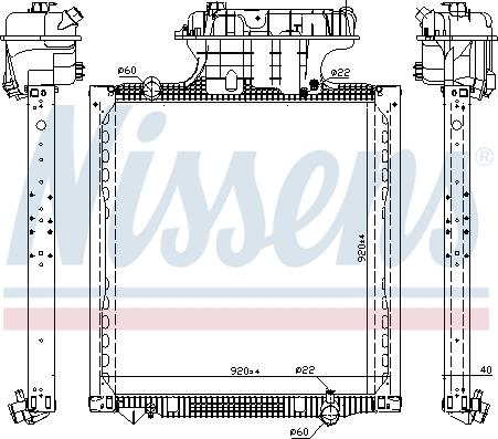 Nissens 606224 - Radiators, Motora dzesēšanas sistēma www.autospares.lv