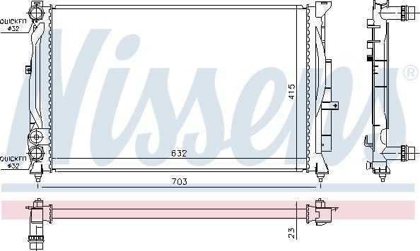 Nissens 699844 - Radiators, Motora dzesēšanas sistēma www.autospares.lv