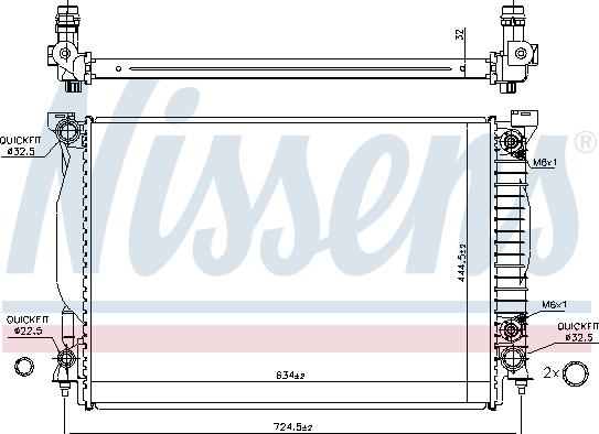 Nissens 60307A - Radiators, Motora dzesēšanas sistēma www.autospares.lv