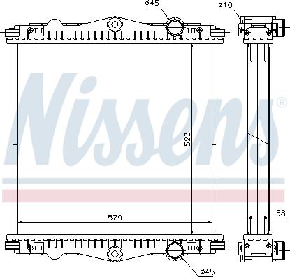 Nissens 614450 - Radiators, Motora dzesēšanas sistēma www.autospares.lv