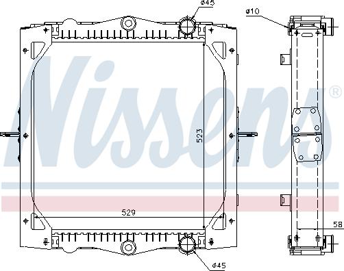 Nissens 61445A - Radiators, Motora dzesēšanas sistēma www.autospares.lv