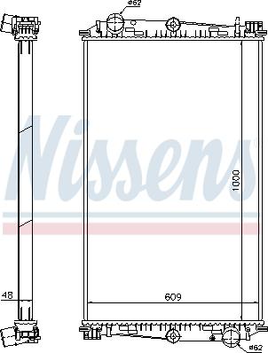 Nissens 614460 - Radiators, Motora dzesēšanas sistēma www.autospares.lv