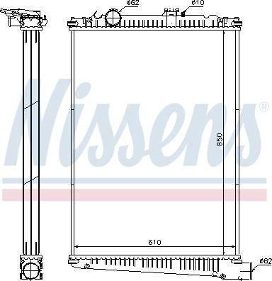 Nissens 614410 - Radiators, Motora dzesēšanas sistēma www.autospares.lv