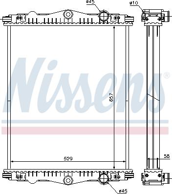 Nissens 614430 - Radiators, Motora dzesēšanas sistēma www.autospares.lv