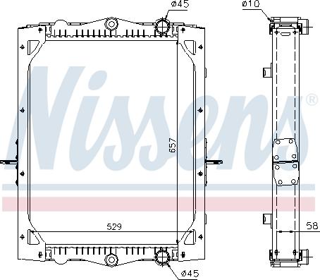 Nissens 61443A - Radiators, Motora dzesēšanas sistēma www.autospares.lv