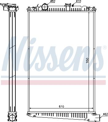 Nissens 614420 - Radiators, Motora dzesēšanas sistēma www.autospares.lv