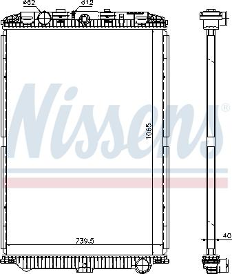 Nissens 614470 - Radiators, Motora dzesēšanas sistēma www.autospares.lv