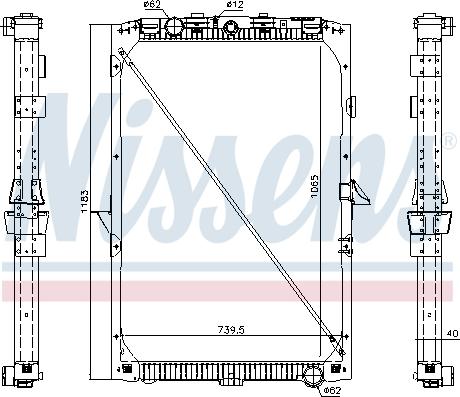 Nissens 61447 - Radiators, Motora dzesēšanas sistēma www.autospares.lv