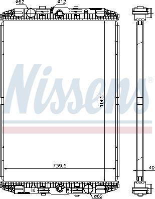 Nissens 614170 - Radiators, Motora dzesēšanas sistēma www.autospares.lv