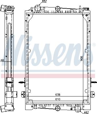 Nissens 61427A - Radiators, Motora dzesēšanas sistēma www.autospares.lv