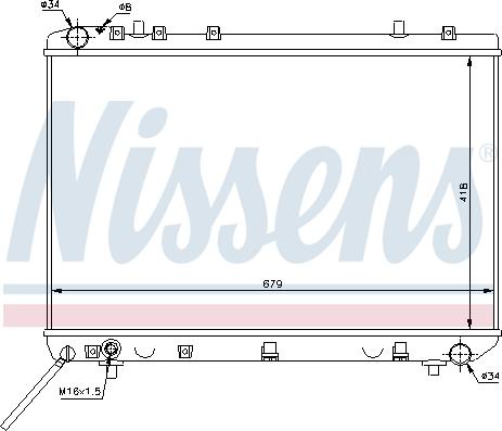 Nissens 61668 - Radiators, Motora dzesēšanas sistēma autospares.lv