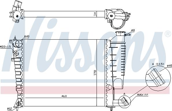 Nissens 699742 - Radiators, Motora dzesēšanas sistēma www.autospares.lv