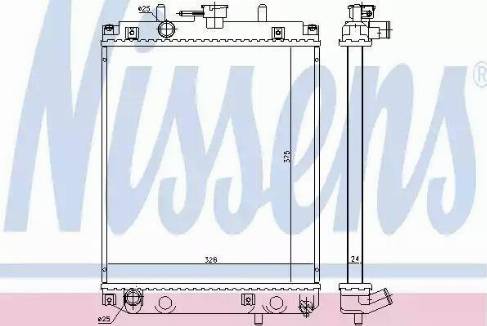 Nissens 61740 - Radiators, Motora dzesēšanas sistēma www.autospares.lv