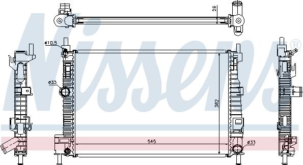 Nissens 68523 - Radiators, Motora dzesēšanas sistēma www.autospares.lv