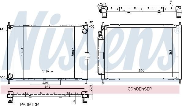 Nissens 68757 - Dzesēšanas modulis www.autospares.lv