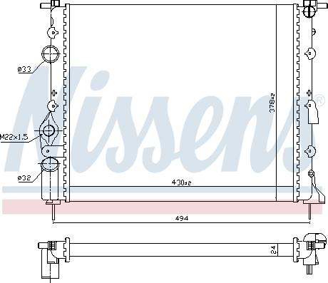 Nissens 693634 - Radiators, Motora dzesēšanas sistēma www.autospares.lv