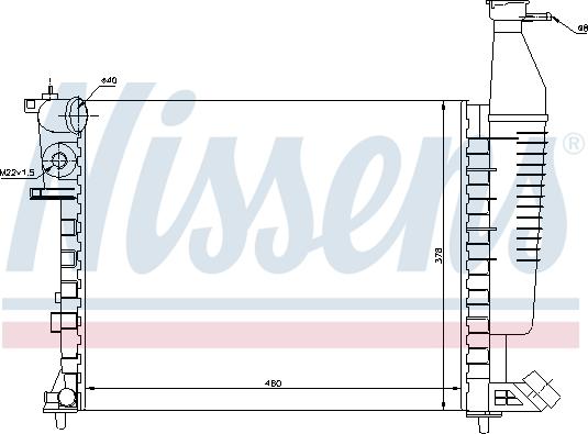 Nissens 63546 - Radiators, Motora dzesēšanas sistēma www.autospares.lv