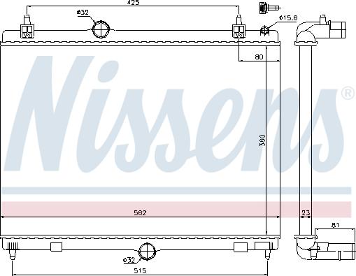 Nissens 636008 - Radiators, Motora dzesēšanas sistēma www.autospares.lv