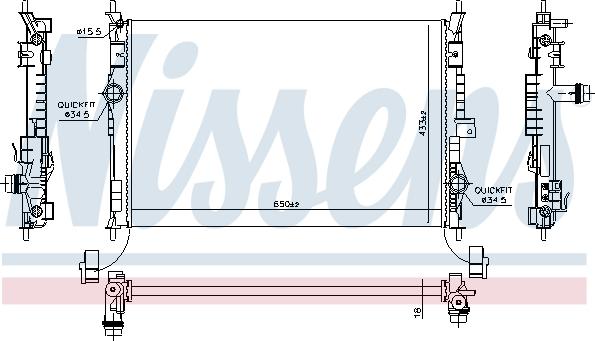 Nissens 694010 - Radiators, Motora dzesēšanas sistēma www.autospares.lv