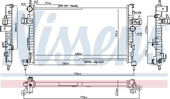 Nissens 695828 - Radiators, Motora dzesēšanas sistēma www.autospares.lv