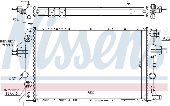 Nissens 63003A - Radiators, Motora dzesēšanas sistēma www.autospares.lv