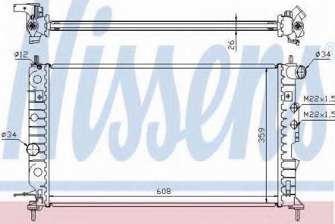 Nissens 63012A - Radiators, Motora dzesēšanas sistēma www.autospares.lv