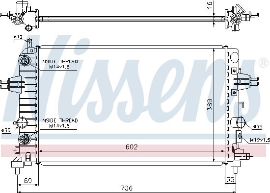 Nissens 695868 - Radiators, Motora dzesēšanas sistēma www.autospares.lv