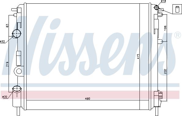 Nissens 695225 - Radiators, Motora dzesēšanas sistēma www.autospares.lv