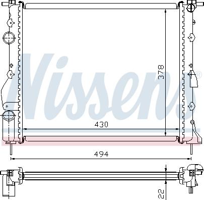 Nissens 693325 - Radiators, Motora dzesēšanas sistēma www.autospares.lv