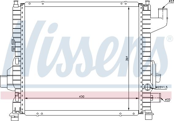 Nissens 63837A - Radiator, engine cooling www.autospares.lv