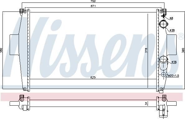 Nissens 698806 - Radiators, Motora dzesēšanas sistēma www.autospares.lv