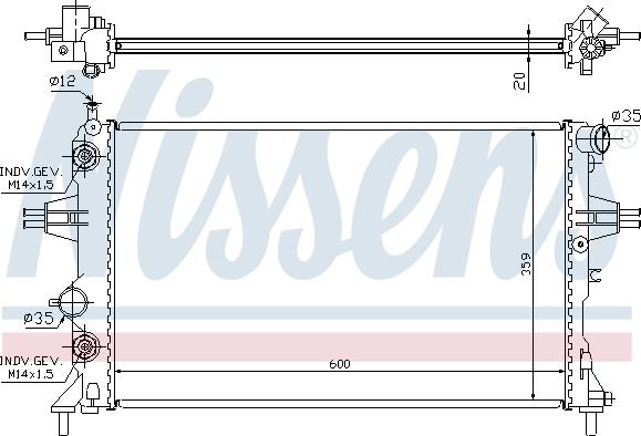 Nissens 695855 - Radiators, Motora dzesēšanas sistēma www.autospares.lv