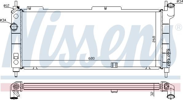 Nissens 697052 - Radiators, Motora dzesēšanas sistēma www.autospares.lv