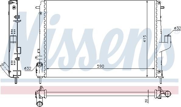 Nissens 691274 - Radiators, Motora dzesēšanas sistēma www.autospares.lv