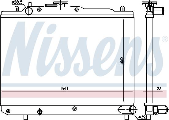 Nissens 692415 - Радиатор, охлаждение двигателя www.autospares.lv