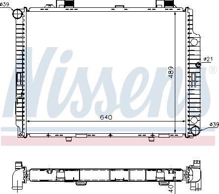 Nissens 62598A - Radiator, engine cooling www.autospares.lv