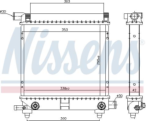 Nissens 62550 - Радиатор, охлаждение двигателя www.autospares.lv