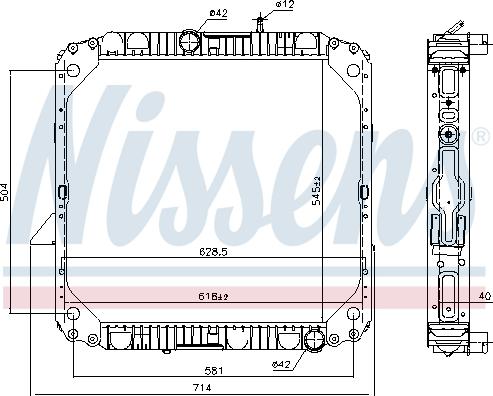 Nissens 62563 - Radiators, Motora dzesēšanas sistēma www.autospares.lv