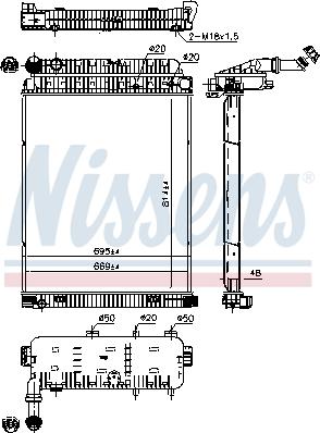 Nissens 62648 - Radiators, Motora dzesēšanas sistēma www.autospares.lv