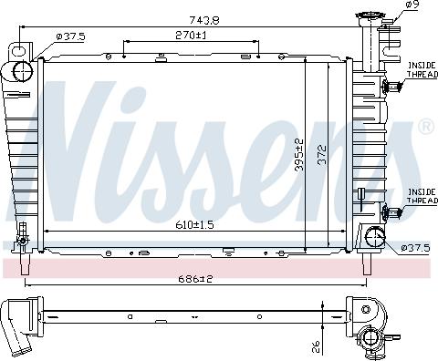 Nissens 62064 - Radiators, Motora dzesēšanas sistēma autospares.lv