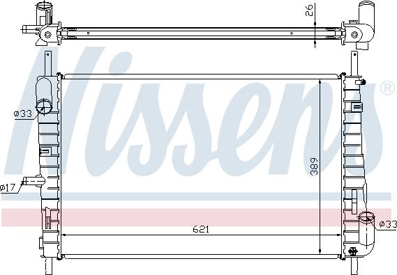 Nissens 62025A - Radiators, Motora dzesēšanas sistēma www.autospares.lv