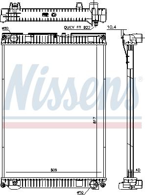 Nissens 628763 - Radiator, engine cooling www.autospares.lv