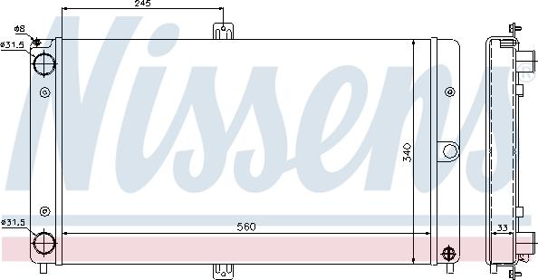 Nissens 623552 - Radiators, Motora dzesēšanas sistēma www.autospares.lv