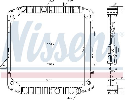 Nissens 62743 - Radiators, Motora dzesēšanas sistēma www.autospares.lv