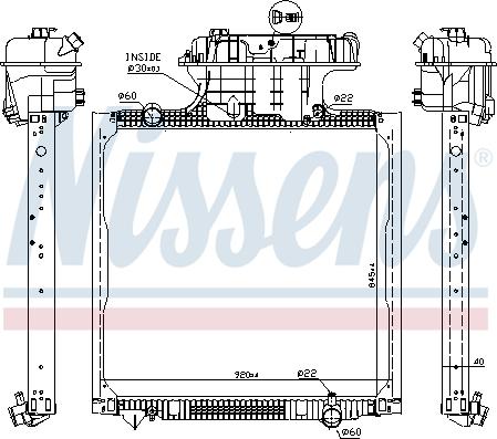 Nissens 67225 - Radiators, Motora dzesēšanas sistēma www.autospares.lv