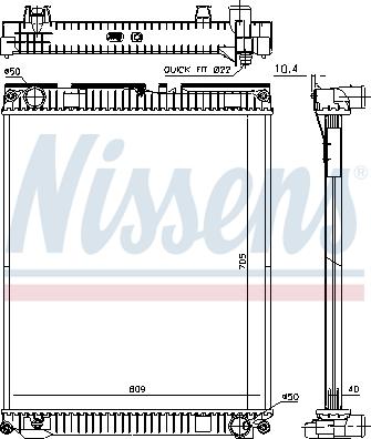 Nissens 67227 - Radiator, engine cooling www.autospares.lv