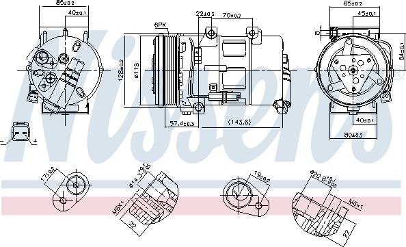 Nissens 89493 - Kompresors, Gaisa kond. sistēma www.autospares.lv