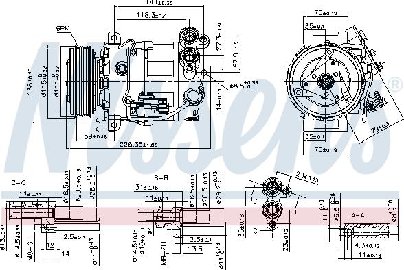 Nissens 89465 - Compressor, air conditioning www.autospares.lv