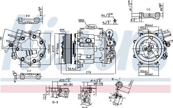 Nissens 89404 - Kompresors, Gaisa kond. sistēma autospares.lv