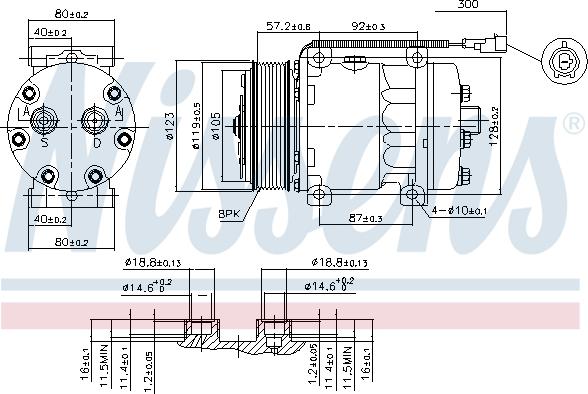 Nissens 89416 - Kompresors, Gaisa kond. sistēma www.autospares.lv